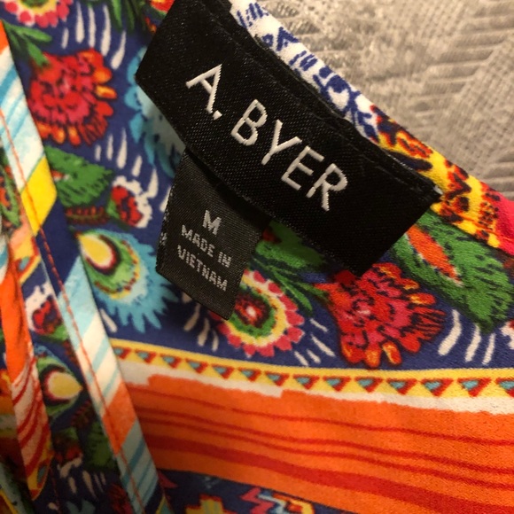 A. Byer Cold Shoulder Aztec Top - Picture 5 of 7